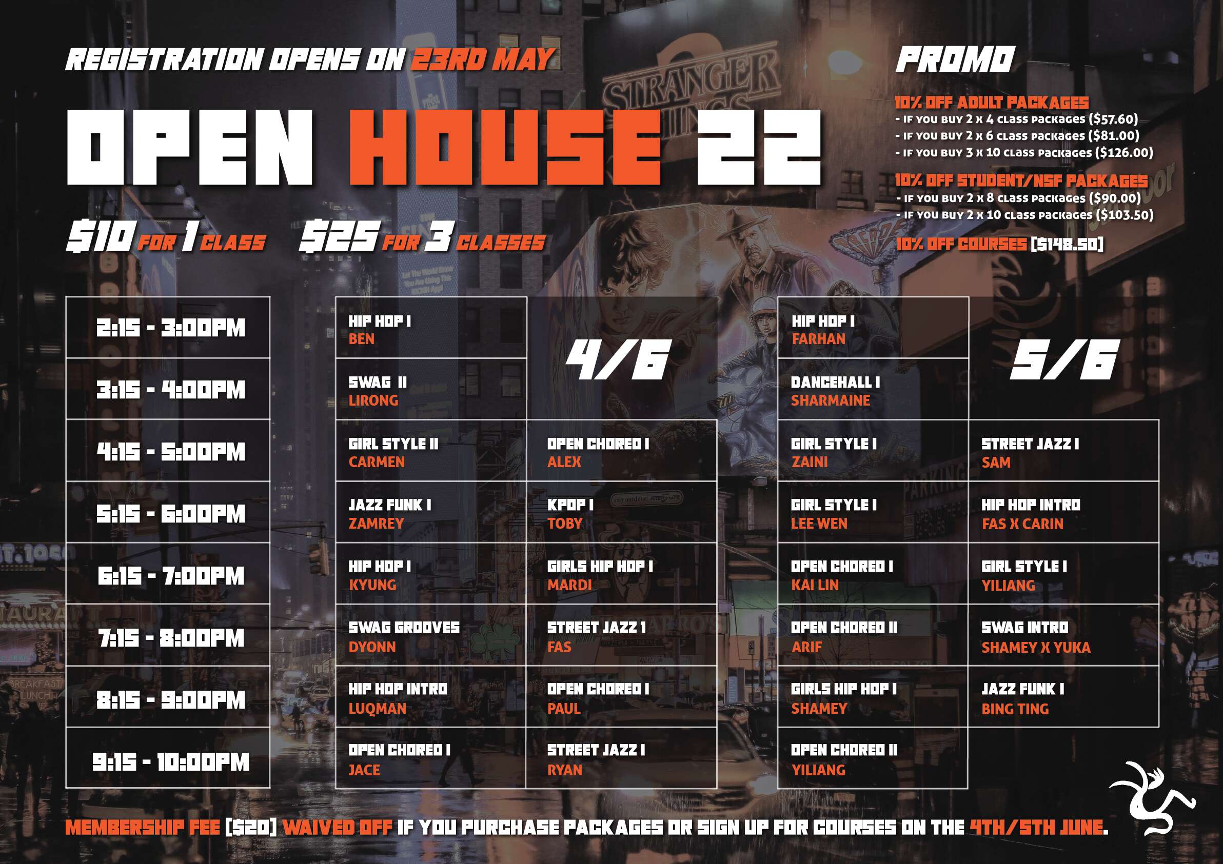 DP Open House Schedule